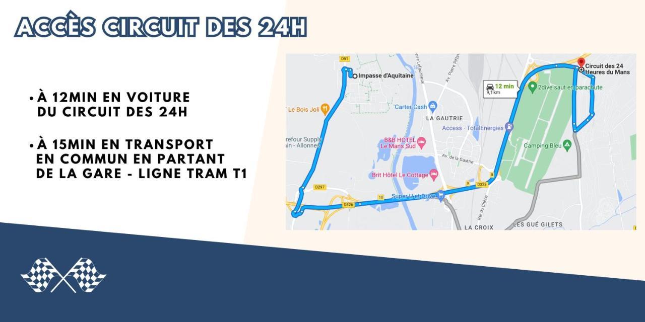 Appartement T3 Proche Circuit Du Mans Allonnes  Luaran gambar